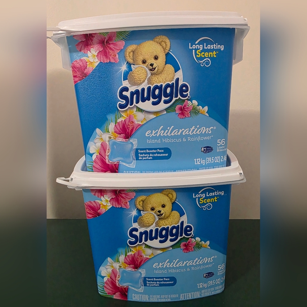 Two New Snuggle Exhilarations Island Hibiscus Rainflower Scent Booster Pacs 56